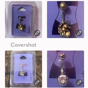 2 bellybutton slides🦄Unicorn & large CZ 14G/1.6mm NIP